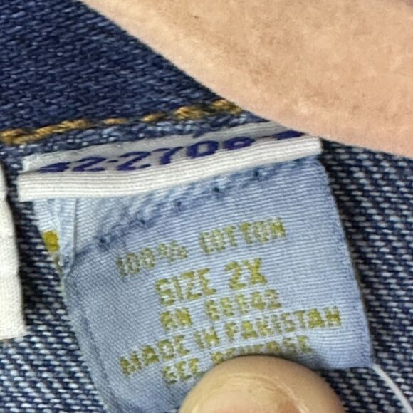 HUNTERS RUN VTG Chore Trucker Denim Jean Jacket / Coat 100% Cotton 2x Unisex - Picture 5 of 8